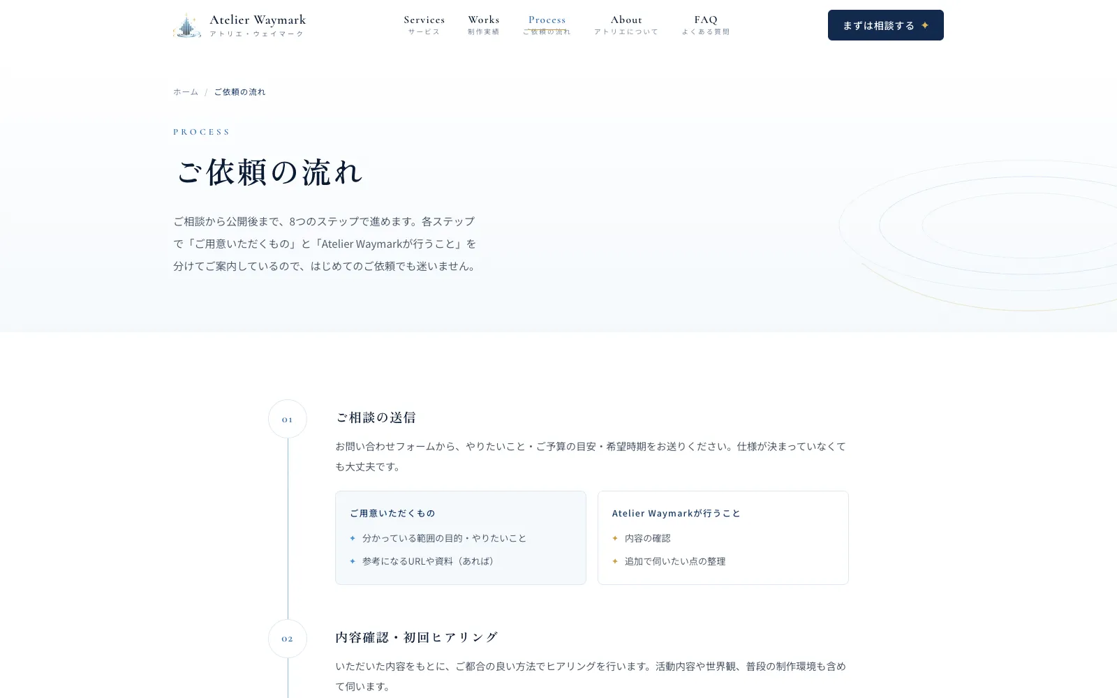 Atelier Waymark 公式サイト の画面 2